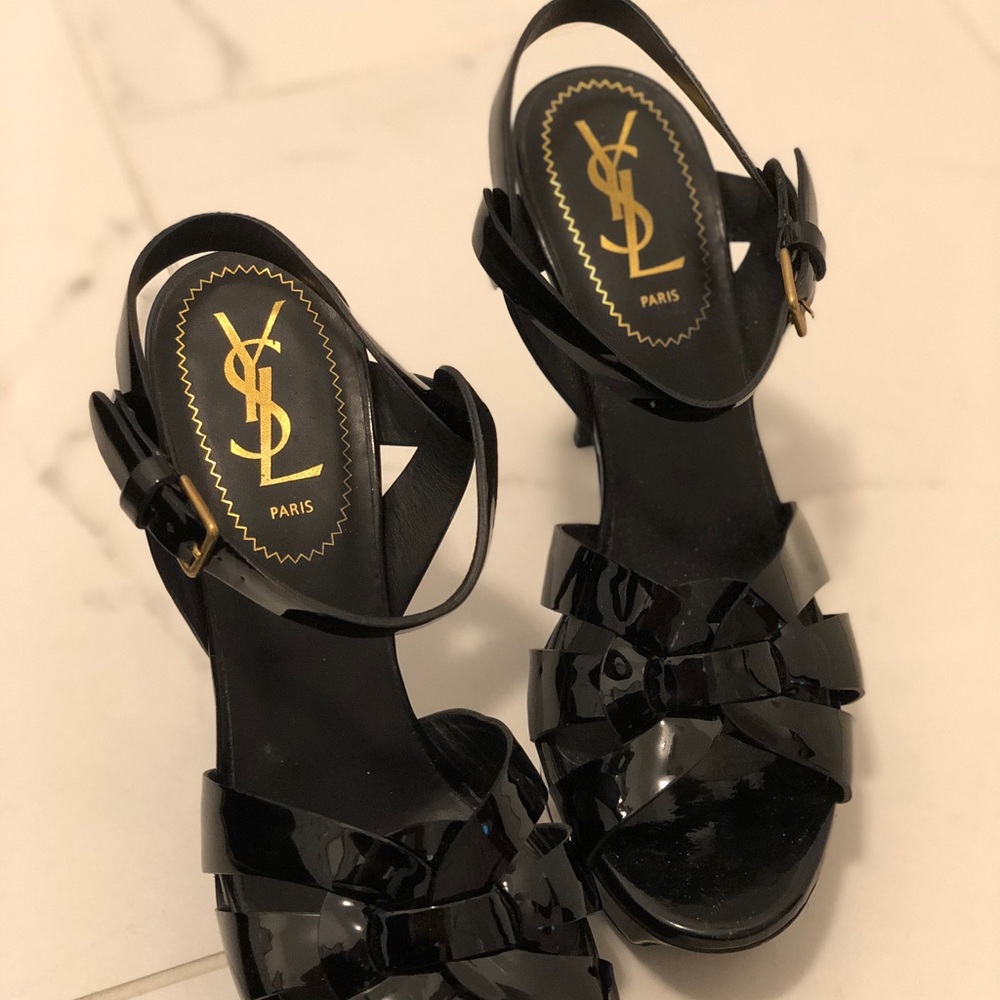 Lightly used YSL patent leather platform sandals - Picture 2 of 7